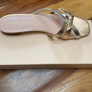Silver/gold flat sandal